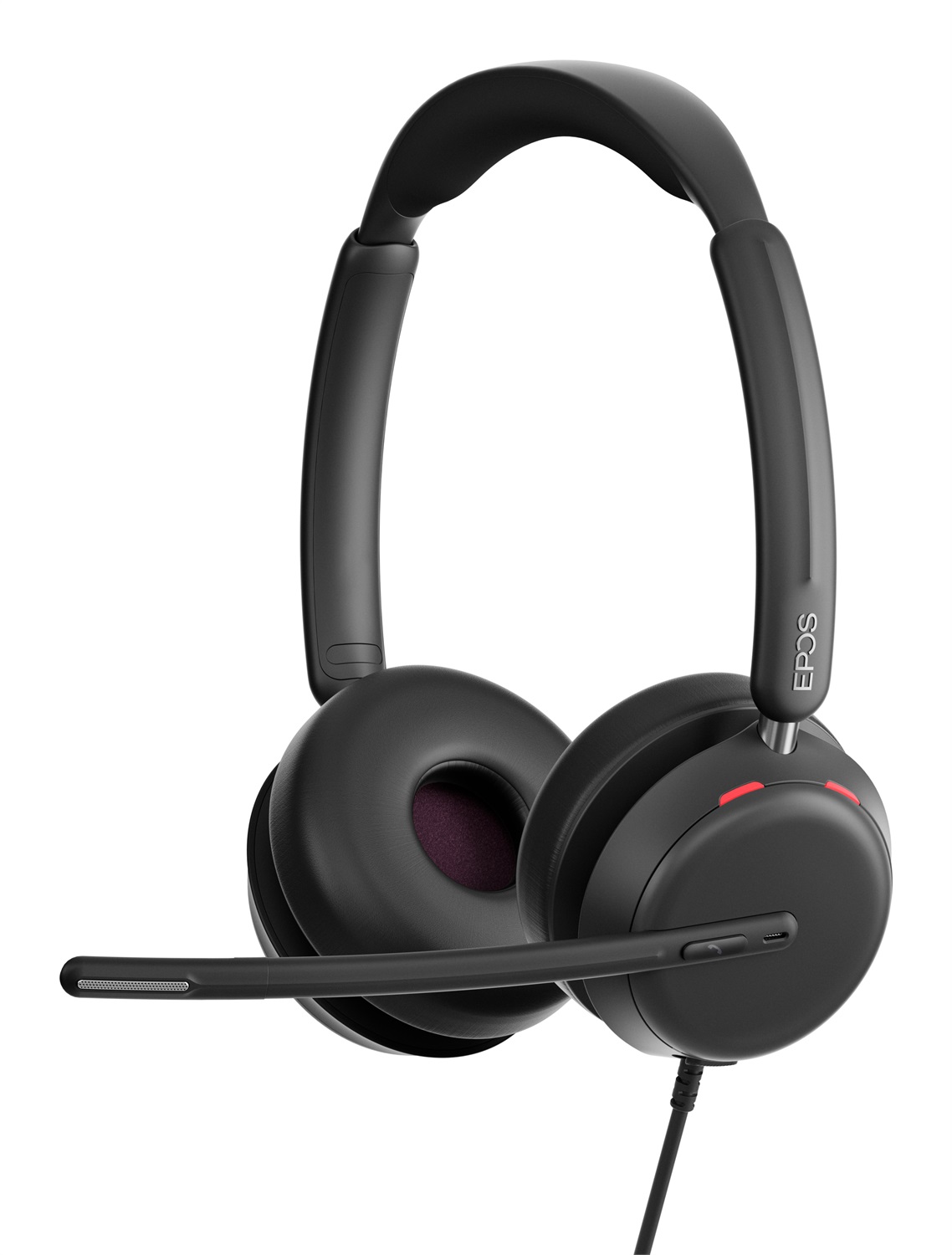 EPOS IMPACT 860 Cuffie Bifacciali Cablato con Microfono Noise-Cancelling, Connettività USB-C e USB-A, Audio Super Wideband, Vestibilità Comoda per Ufficio e Chiamate Business, Nero