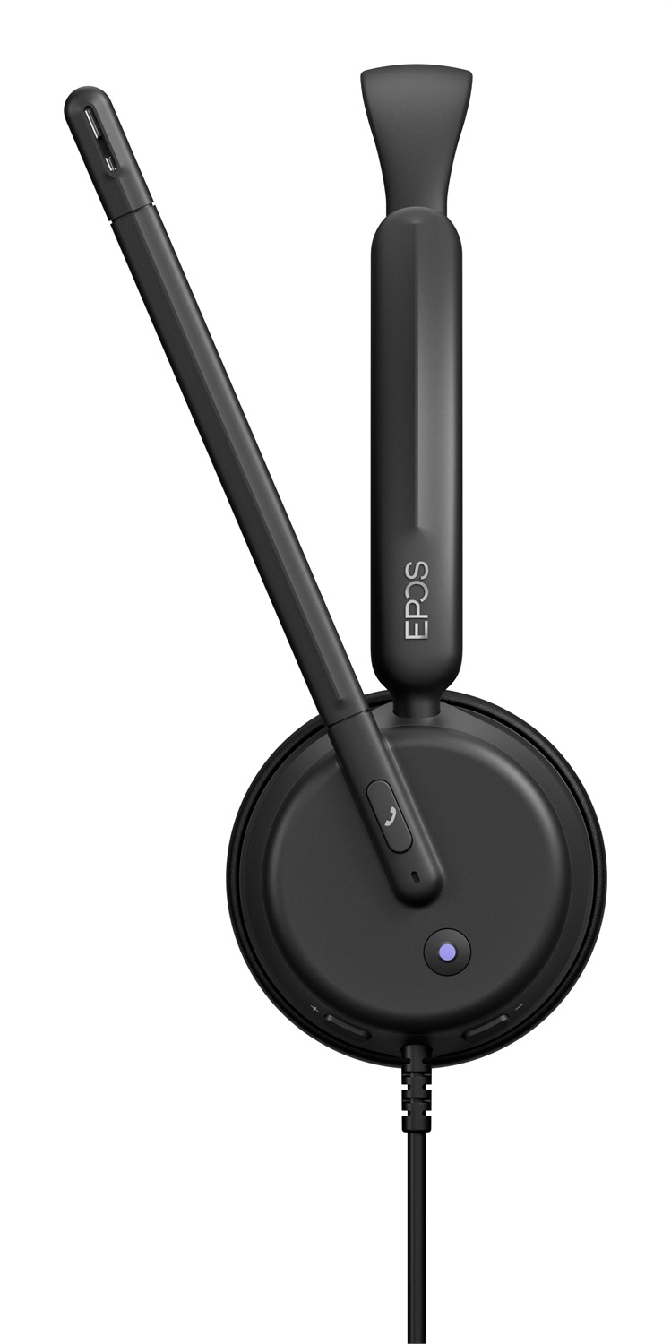 EPOS IMPACT 460T Cuffie Binaurali On-Ear con Cavo USB-C e USB-A, Doppio Microfono Noise-Cancelling, Certificato Microsoft Teams, Plug-and-Play, Ottimali per Ufficio e Lavoro da Casa