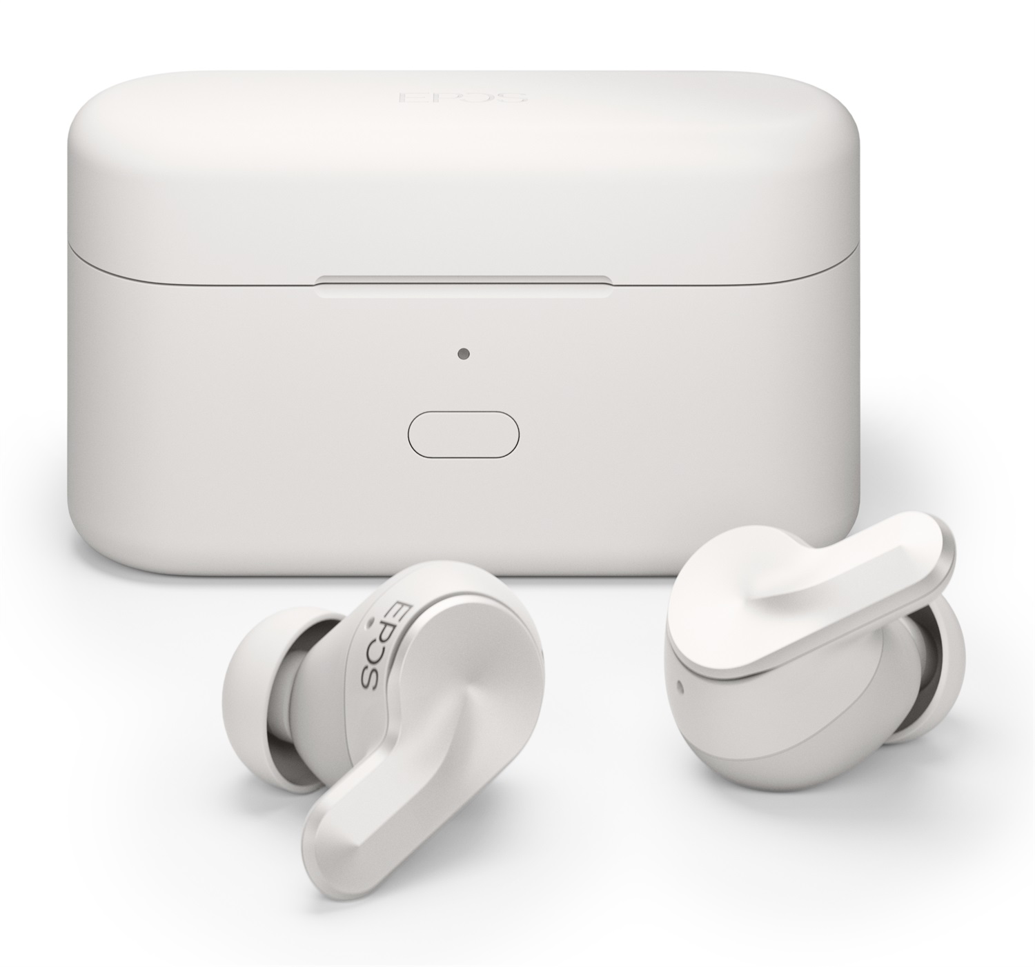 EPOS ADAPT E1 Auricolari True Wireless Stereo (TWS) Bluetooth Bianco con ANC Ibrido, 50H Batteria, Ricarica Wireless e Certificati Microsoft Teams
