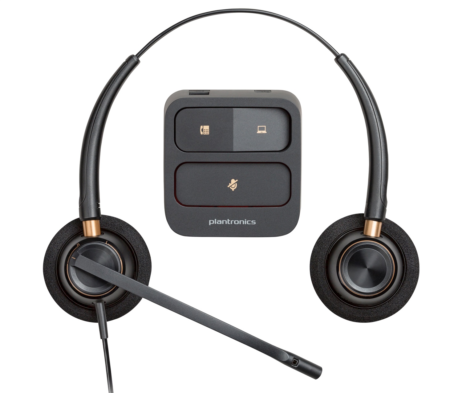 HP Poly Cuffie EncorePro 520 Binaurali Cablate con Quick Disconnect - Leggere e Ideali per Musica e Chiamate
