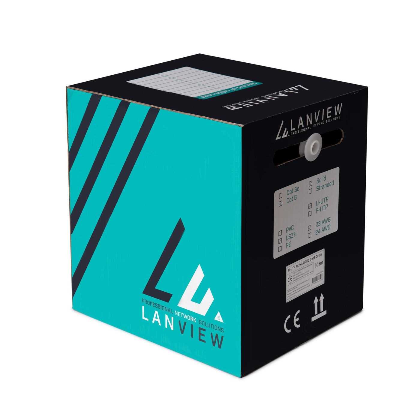 Lanview LVN122160 Cavo di rete Cat6 F-UTP 4x2xAWG23 LSZH bianco 305m, Classe di fiamma Cca, Garanzia 300M