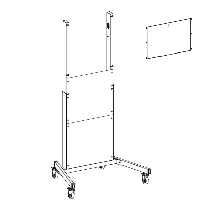 Vivolink VLFS-FLEXI Supporto a parete per TV con Mobile Base Stand e 4 ruote - Garanzia 60 mesi