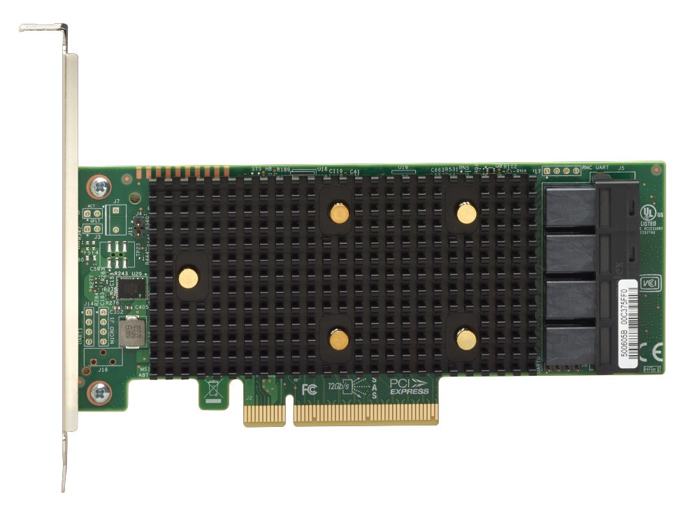 Lenovo 7Y37A01089 Scheda di Interfaccia e Adattatore Interno SAS SATA PCIe 3.0 Piena Altezza/Basso Profilo