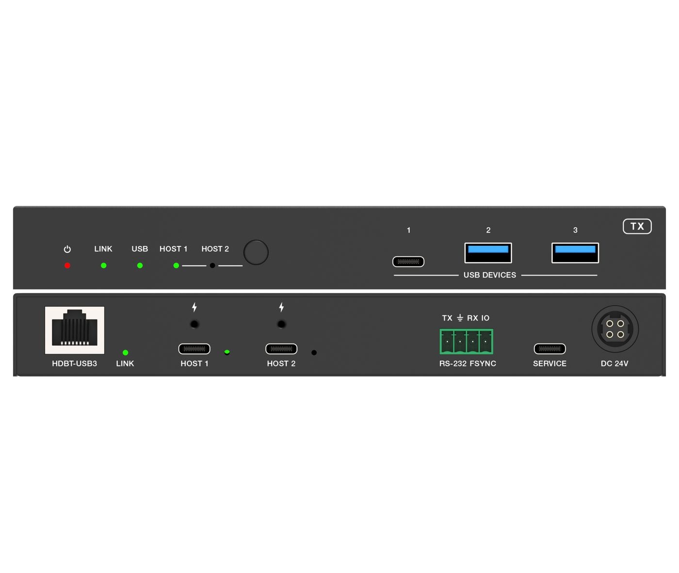 Vivolink Estensore USB 3.2 Gen 1 100m con Dual USB-C in e Video out - Garanzia 36 mesi