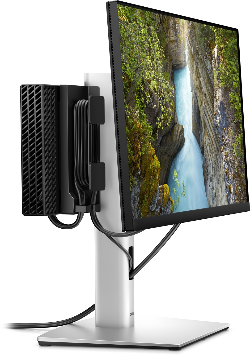 DELL MFS22 Scrivania Regolabile in Altezza 68,6 cm (27 pollici) Argento e Nero
