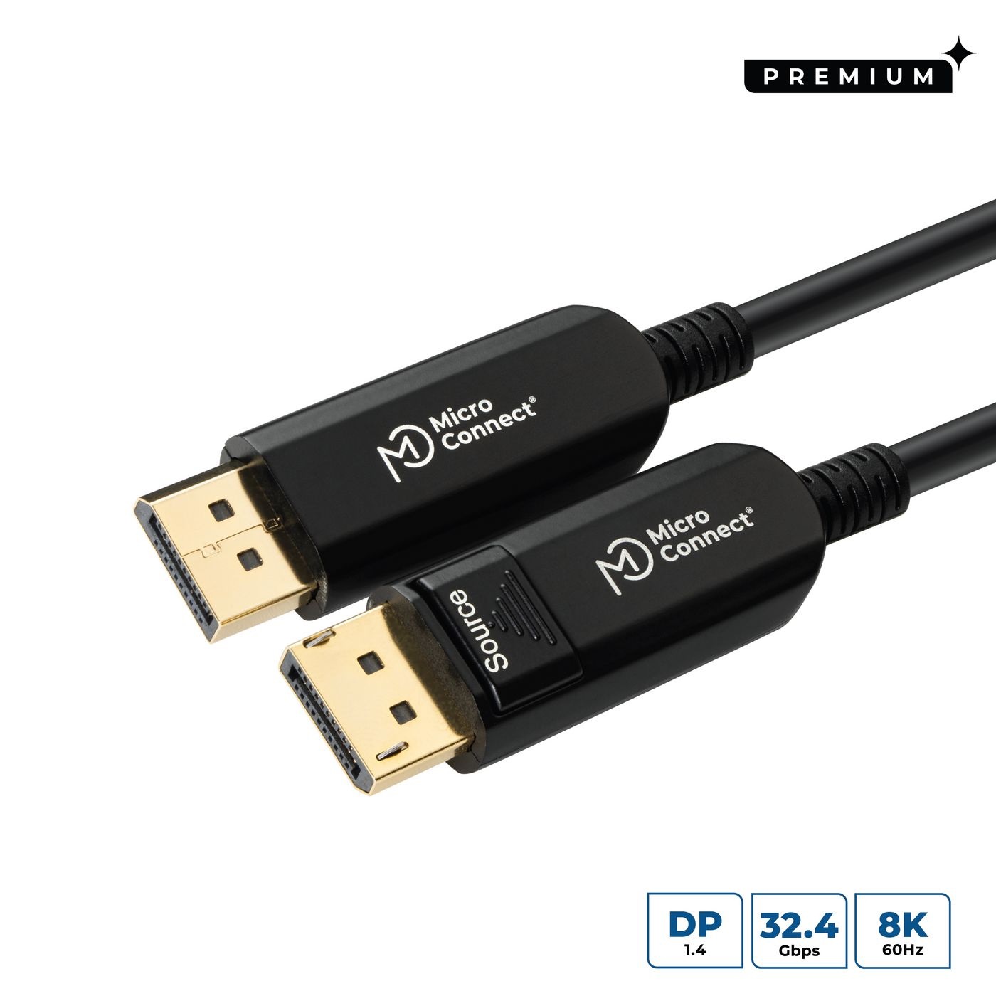 Microconnect DP-MMG-4000V1.4OP Cavo DisplayPort 1.4, 8K@60Hz, Fibra Ottica, 40m