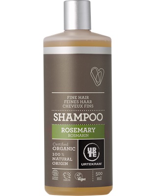 Urtekram Shampoo al Rosmarino 500 ml - Shampoo Biologico Vegan per Capelli Fini con Aloe Vera e Glicerina, Formula Nutriente e Rinforzante