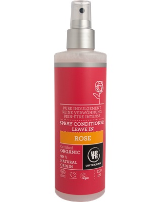 Urtekram Cura Rose Revitalizing Spray Conditioner 250 ml - Vegan, Biologico, Acido Ialuronico, per Capelli Normali