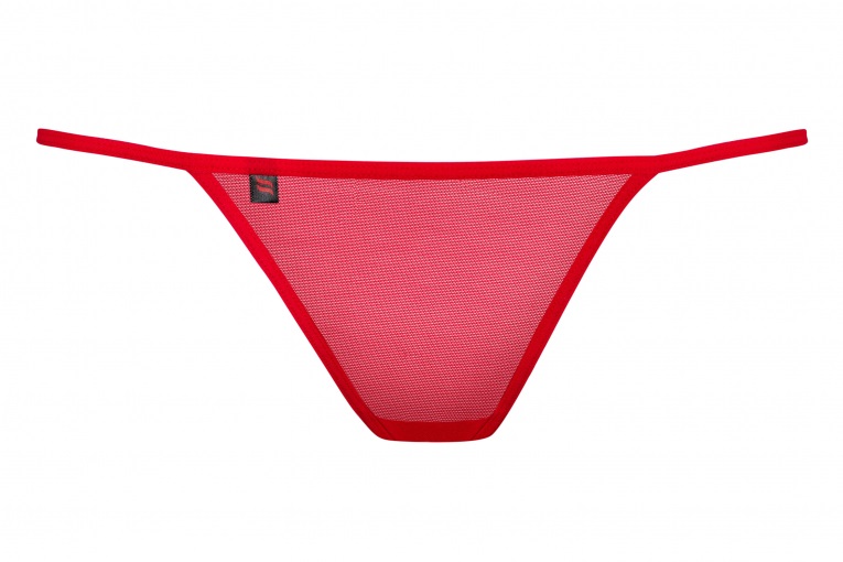 Obsessive Luiza Thong Rosso L/XL - Tanga Sexy con Ricamo Floreale e Pizzo