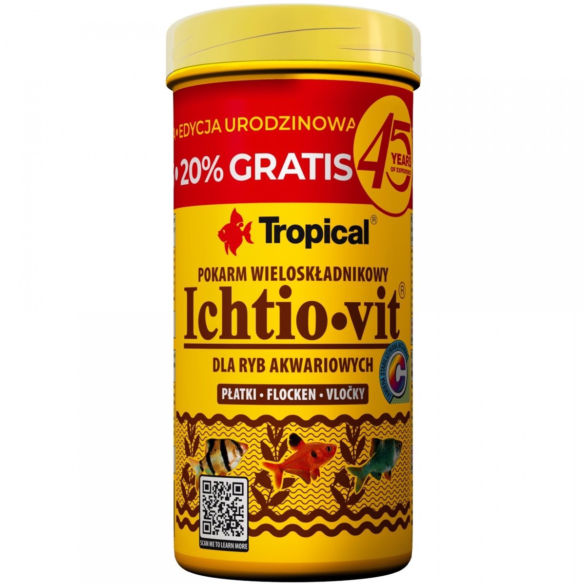 Tropical Ichtio-Vit 250ml - Mangime multi-ingrediente per pesci d'acquario con fibra e vitamina C