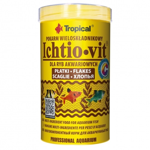 Tropical Ichtio-Vit 500ml - Mangime universale per pesci d'acquario, ricco di fibra e vitamina C