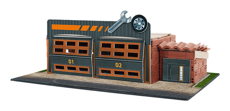 Brick Trick Officina - Costruisci con 150 Mattoncini ECO in Vero Mattone, Riutilizzabili per Appassionati di Costruzioni