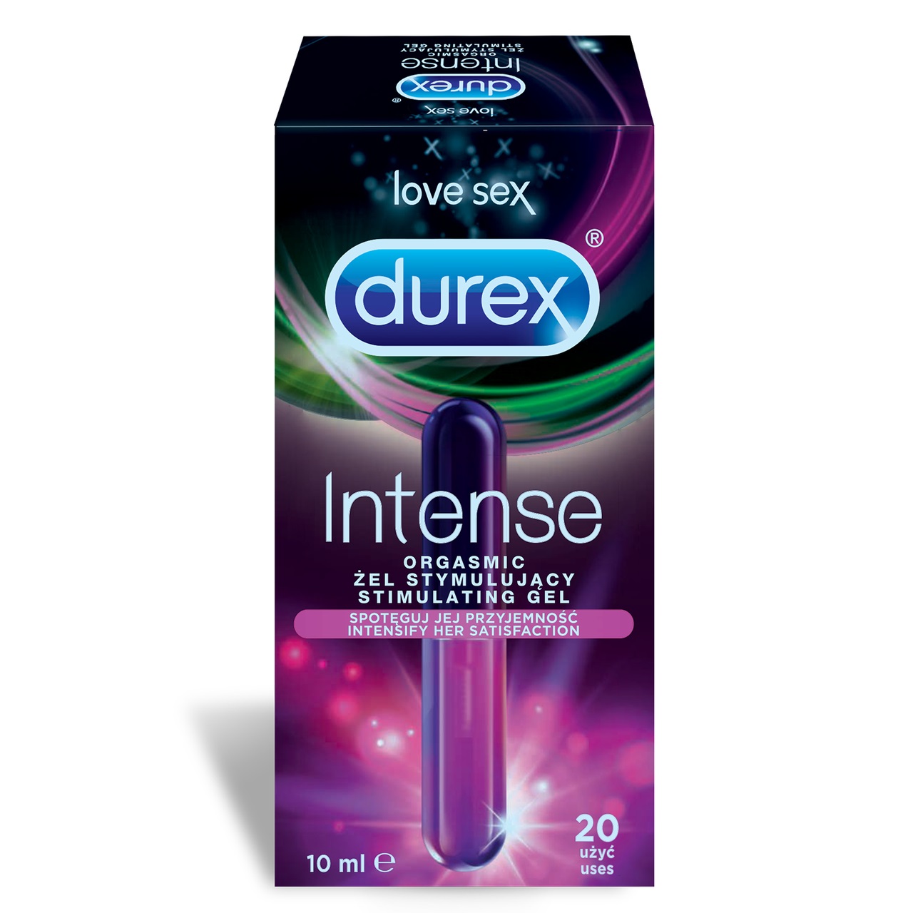 Durex Intense Orgasmic Gel 10 ml - Gel Stimolante per Clitoride, Aumenta il Piacere e Favorisce Orgasmi Intensi
