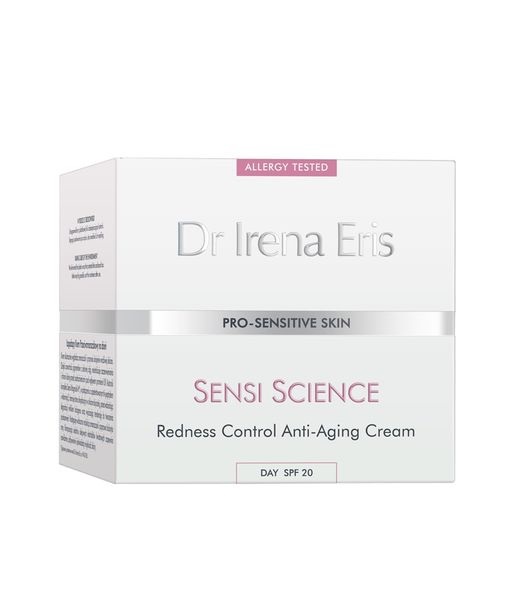 Dr Irena Eris Sensi Science Redness Control Anti-Aging Day Cream SPF 20 - Crema da giorno 50 ml per pelle sensibile e universale, idratante e levigante