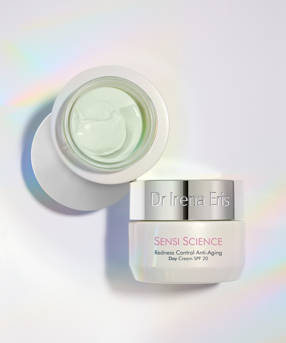Dr Irena Eris Sensi Science Redness Control Anti-Aging Day Cream SPF 20 - Crema da giorno 50 ml per pelle sensibile e universale, idratante e levigante