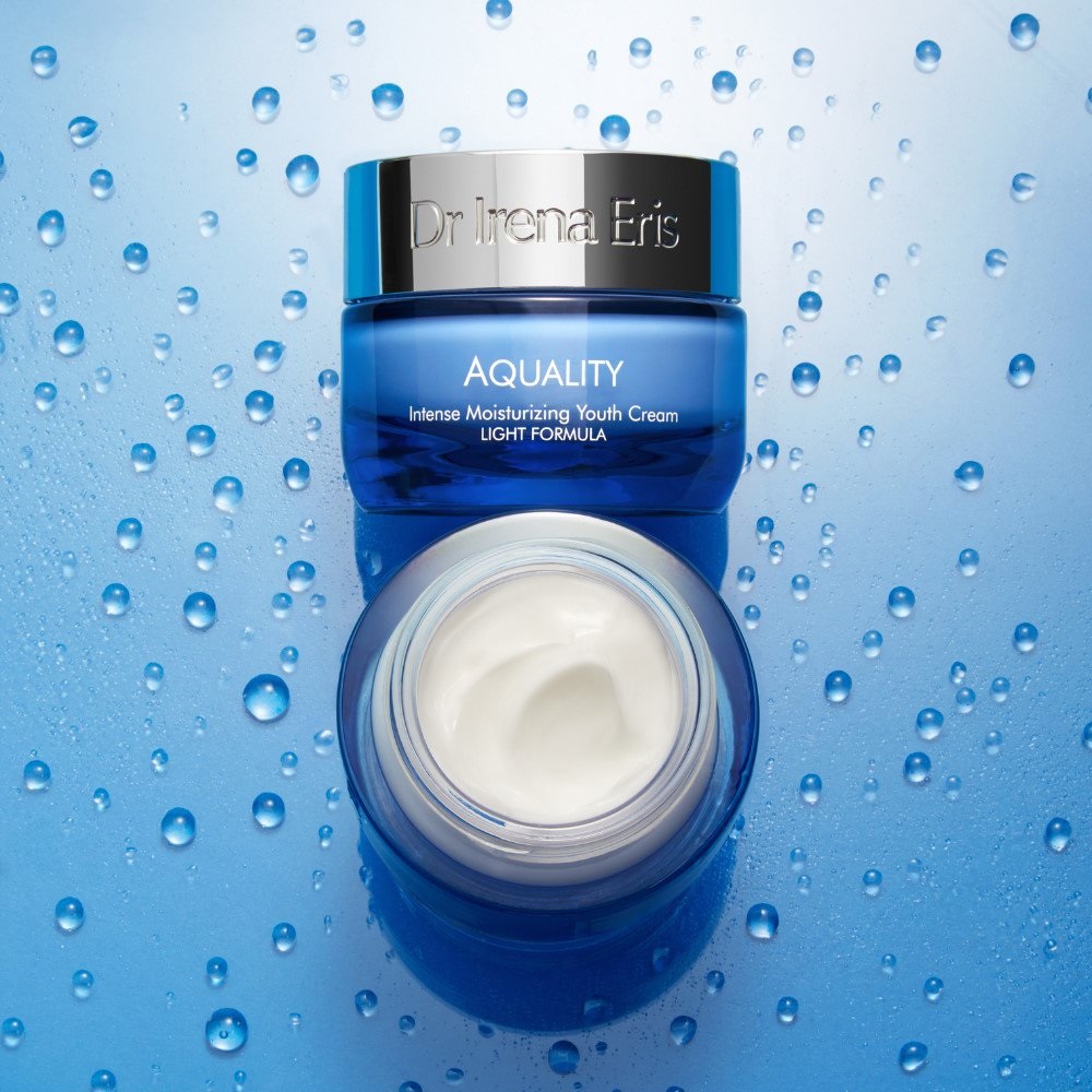 Dr Irena Eris Aquality Intense Moisturizing Youth Cream Light Formula 50 ml - Crema Idratante Ringiovanente con Acido Poliglutamminico