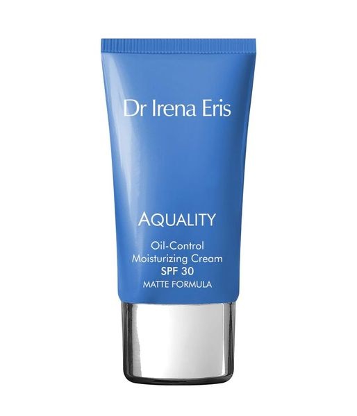 Dr Irena Eris Aquality Oil-Control Moisturizing Cream SPF 30 - Crema Idratante Viso 50 ml con Finitura Opaca e Ingredienti Idratanti