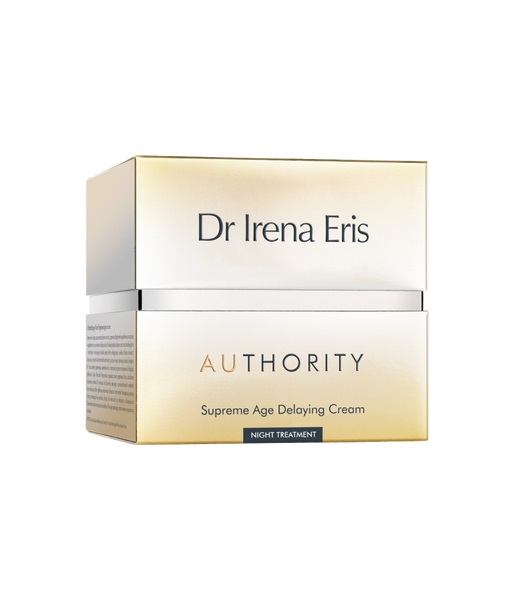 Dr Irena Eris Authority Supreme Age Delaying Cream Crema da Notte 50 ml - Trattamento Antirughe con Peptide Colloidale d'Oro