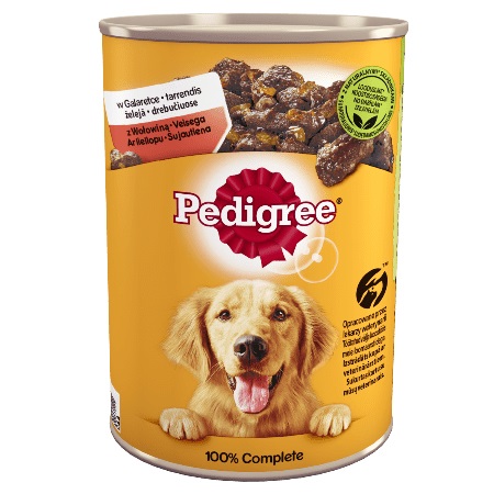 Pedigree Cibo Umido per Cani Adulto Classic con Manzo in Gelatina - Lattina da 400 g