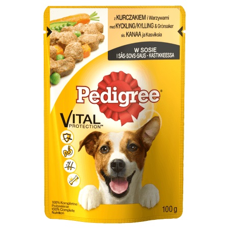 Pedigree Cibo Umido per Cani Adulti con Pollo e Verdure in Salsa - 100 g