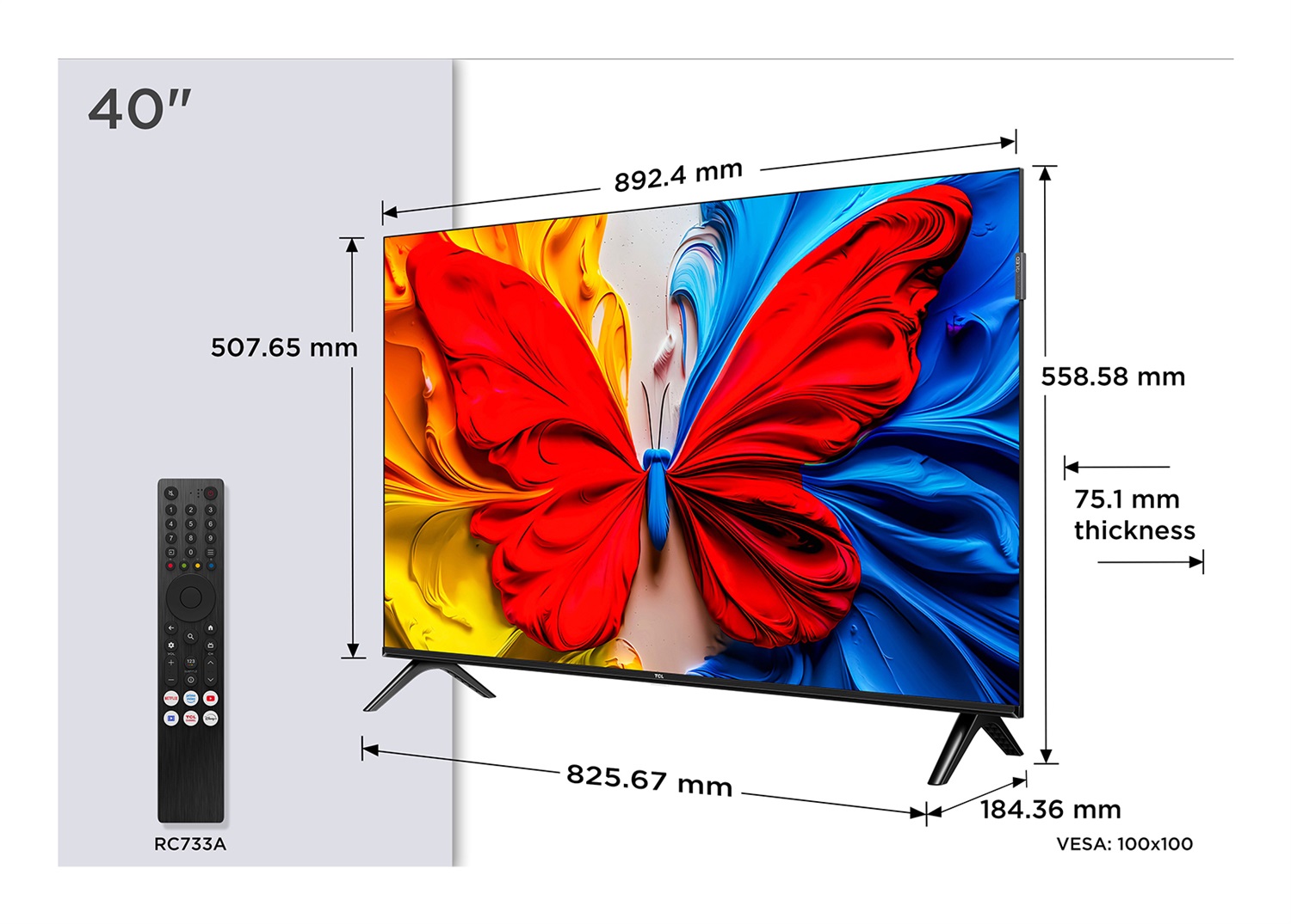 TCL S59K Smart TV QLED 40