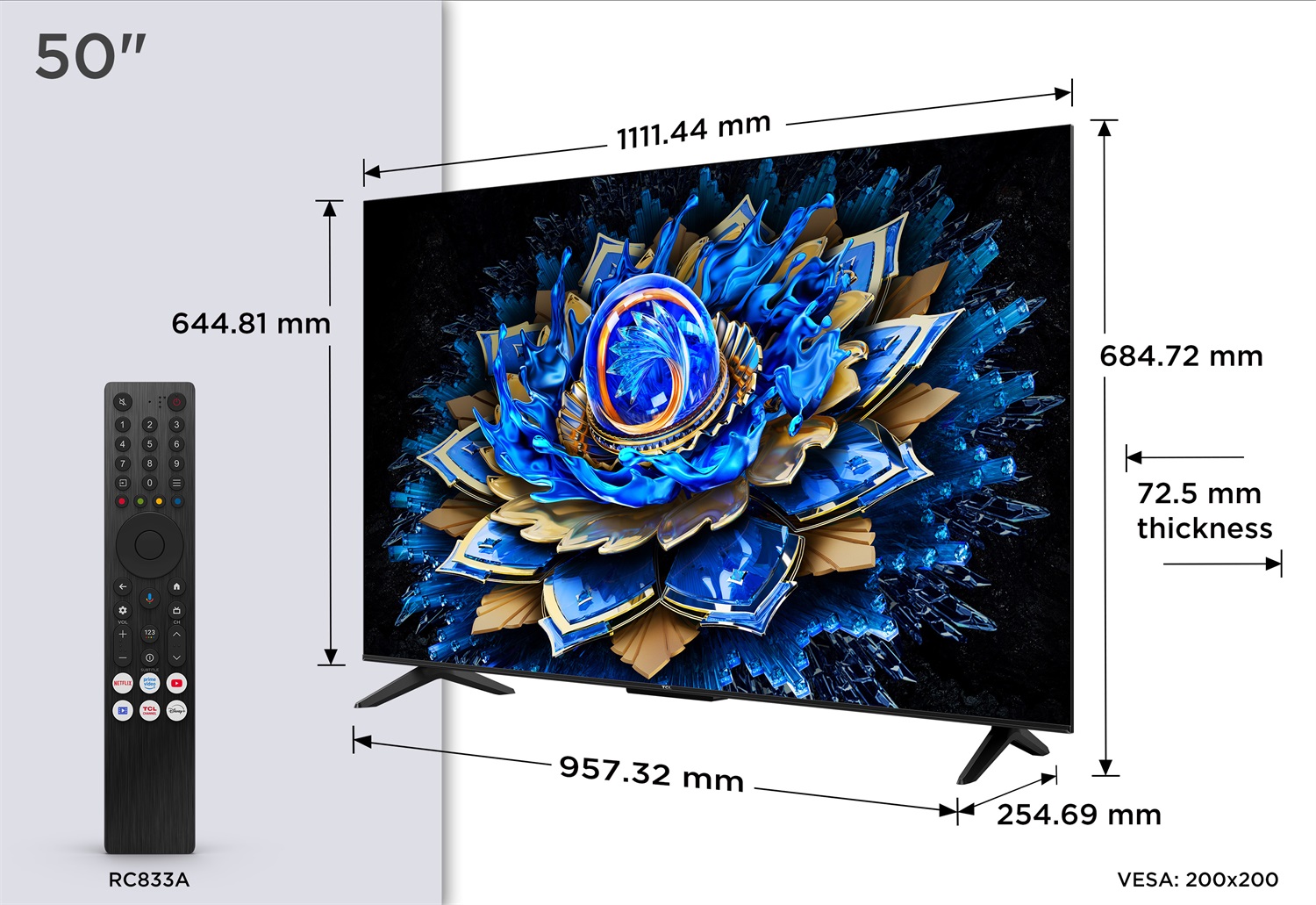 TCL 50T69C TV QLED 50