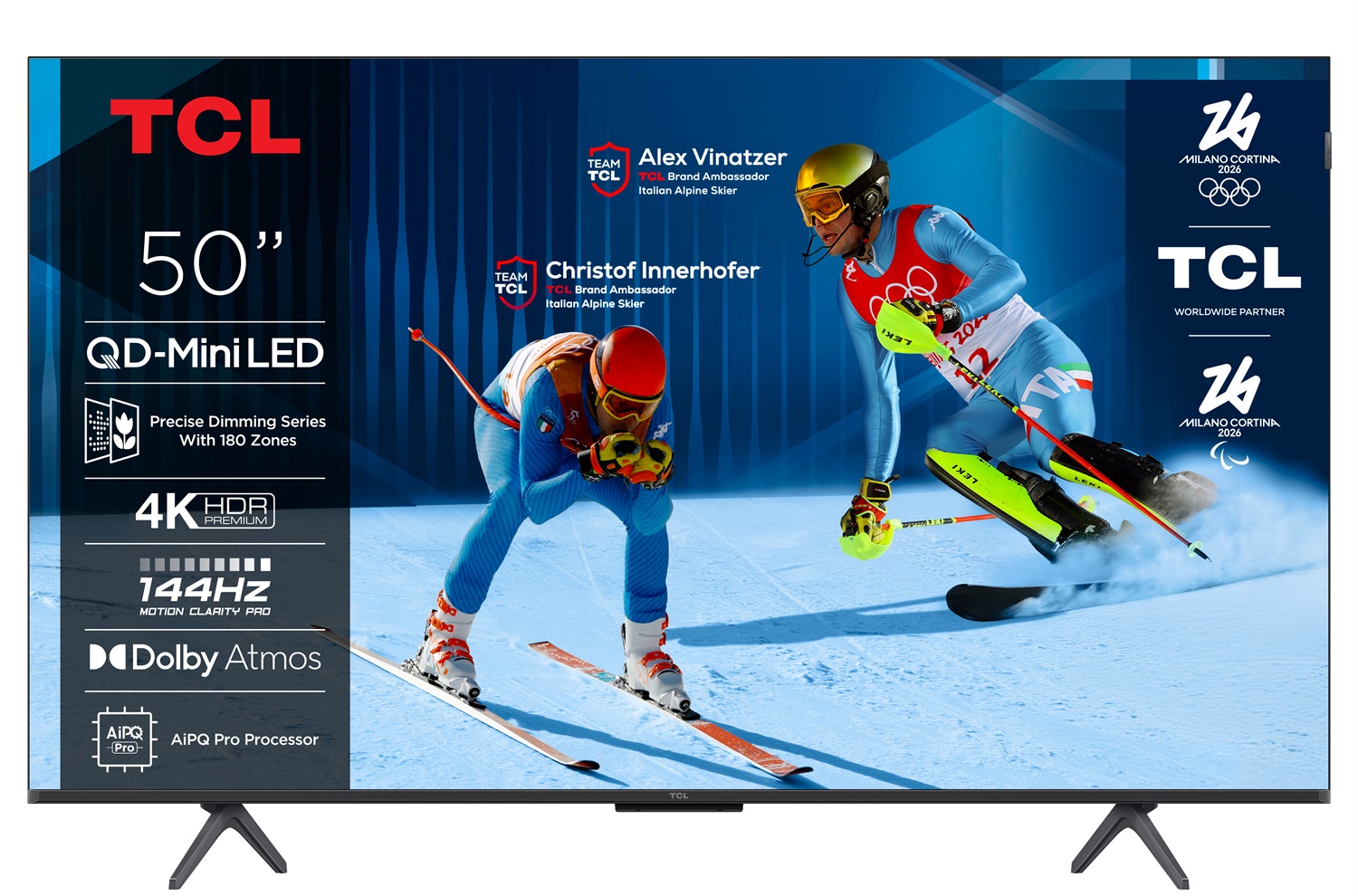TCL 50C6K Smart TV QD-MiniLED 4K 50'' - 144Hz, Audio Onkyo 2.1, Dolby Vision IQ & Atmos, Google TV