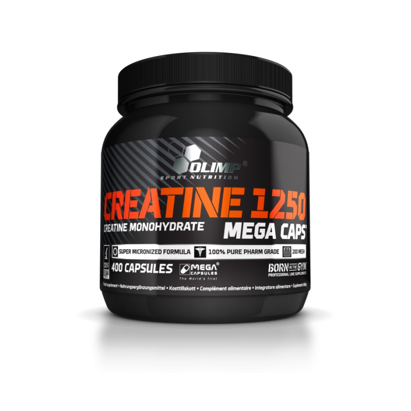 Olimp Sport Nutrition Creatine Mega Caps - 400 Capsule da 1250mg di Creatina Monoidrato Micronizzata per Aumentare la Forza Muscolare