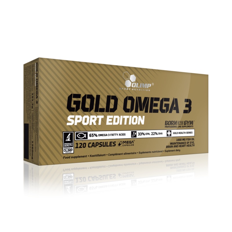 Olimp Nutrition Gold Omega-3 Sport Edition - Integratore con 120 Capsule di Omega 3 (EPA/DHA) e Vitamina E per la Salute Cardiaca