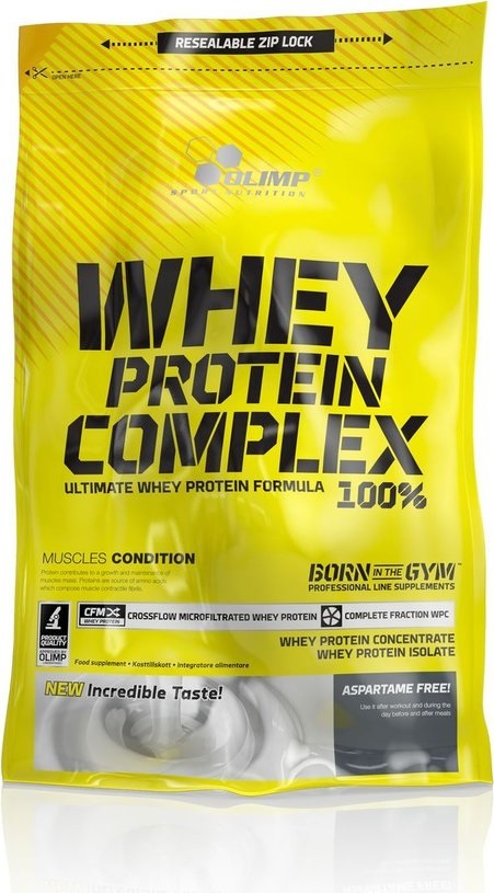 Olimp Sport Nutrition Whey Protein Complex 100% Fragola - 700 g, 26g di proteine, solo 1,5g di grassi, mix istantaneo
