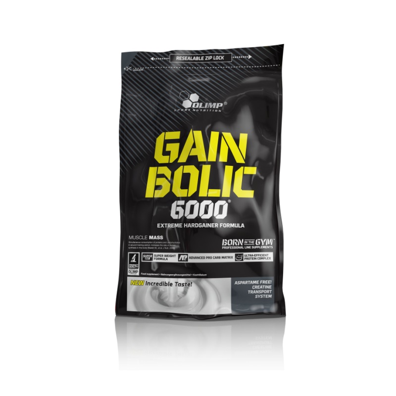 Olimp Nutrition Gain Bolic 6000 - Integratore in Polvere da 1000 Grammi al Gusto Cioccolato con Proteine, Carboidrati, Creatina e Taurina