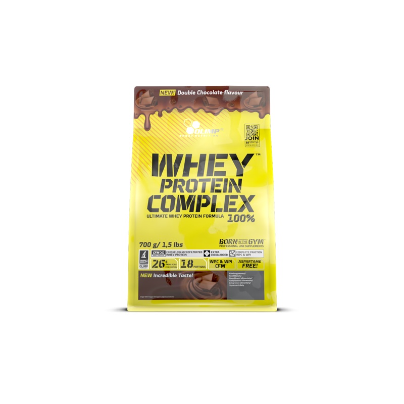 Olimp Nutrition Whey Protein Complex 100% - Polvere Proteica Doppio Cioccolato 700g