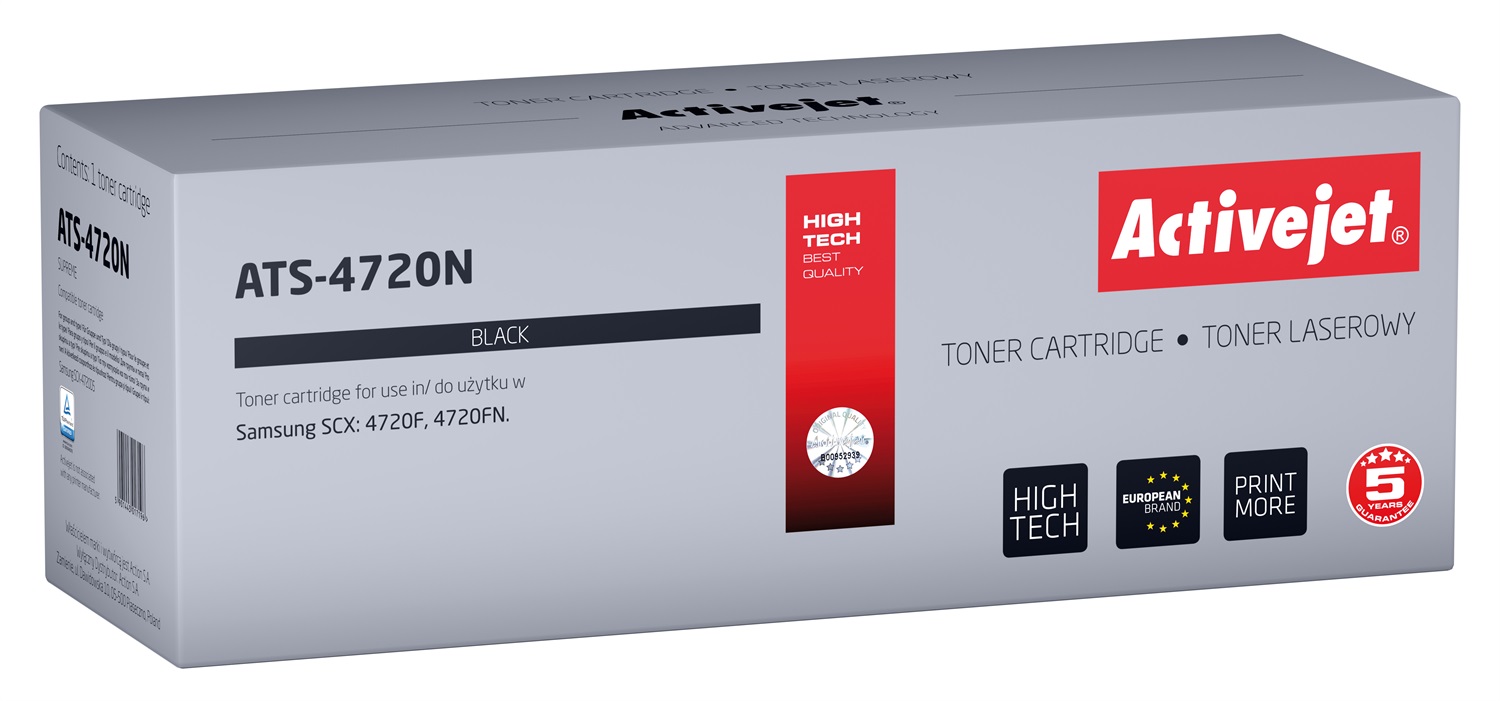 Activejet ATS-4720N Cartuccia Toner Compatibile Nero - 5000 Pagine per Samsung SCX-4720F/4720FN