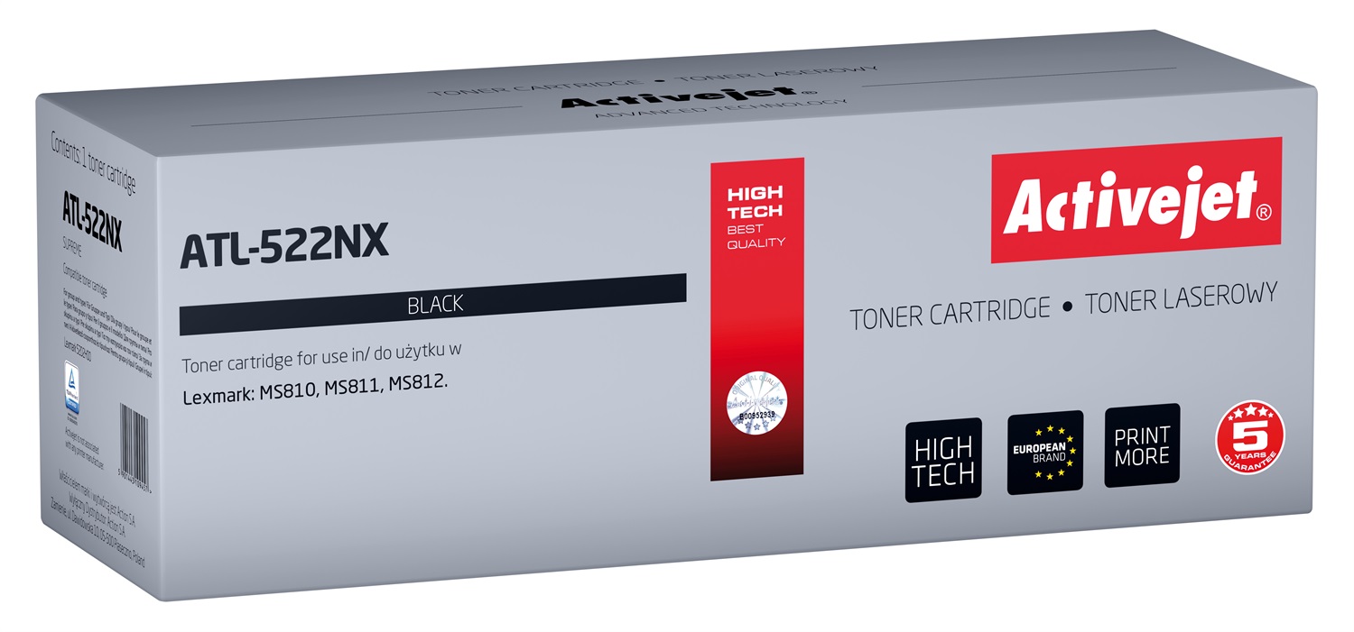 Activejet Toner ATL-522NX Nero Compatibile per Lexmark - 25.000 Pagine