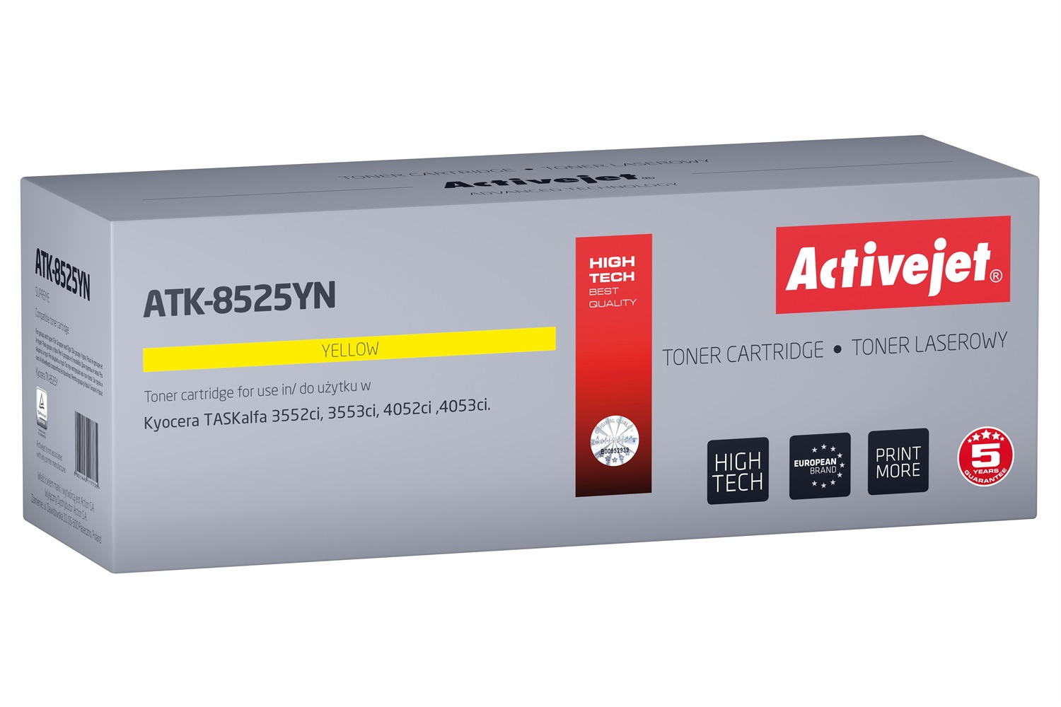 Activejet ATK-8525YN Cartuccia Toner Compatibile Giallo - 20000 Pagine, 1 pz
