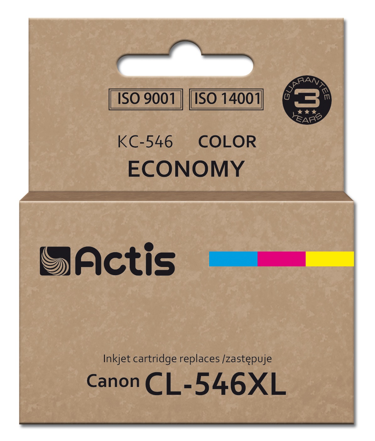 Actis KC-546 Cartuccia d'Inchiostro Compatibile per Canon PG-546XL - 15ml, 180 Pagine, Blu/Rosso/Giallo