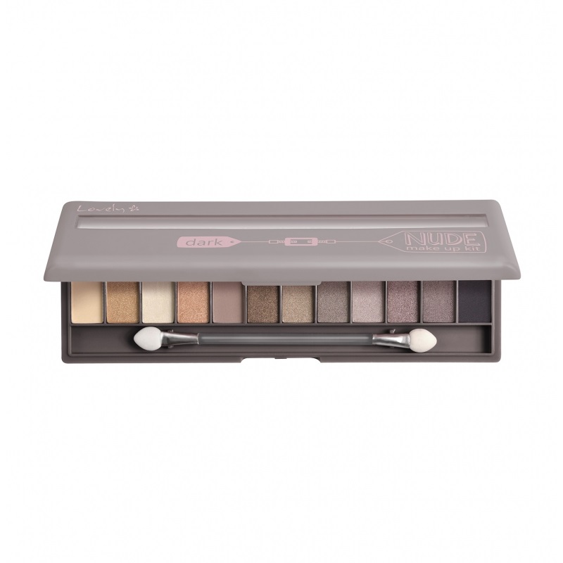 Lovely Nude Make Up Kit Dark - Palette di ombretti 13 g per evidenziare e modellare gli occhi