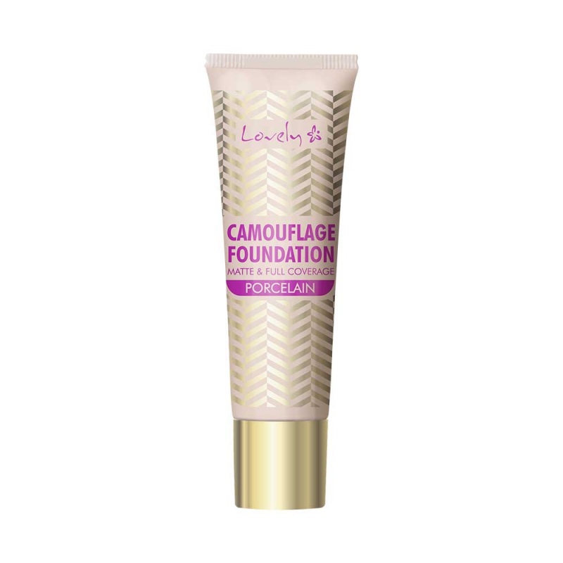 Lovely Fluid Camouflage Fondotinta Liquido Porcelain Nr 1 - 25 g, Mimetico e Concealer per una Pelle Perfetta