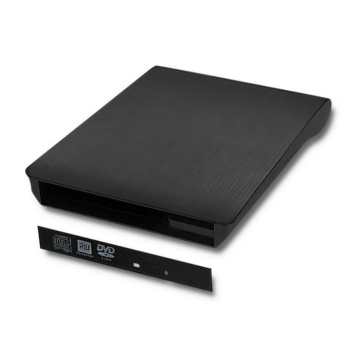Qoltec Custodia per Unità Ottica CD/DVD SATA 12.7mm USB 3.0 con Cavo Integrato