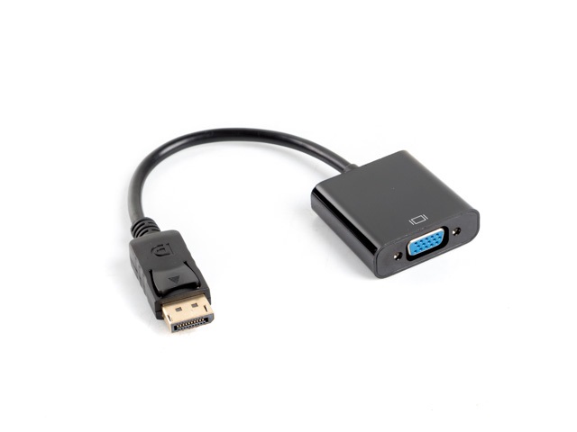 Lanberg Adattatore DisplayPort 1.1 a VGA 0,2 m - 1080P, 1920x1200, Nero