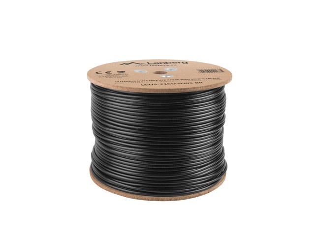 Lanberg LCU5-21CU-0305-BK Cavo di Rete Nero 305 m Cat5e U/UTP