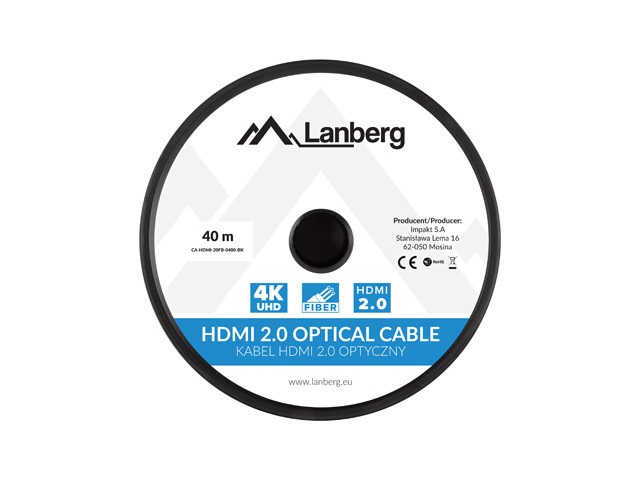 Lanberg Cavo HDMI M/M 40 m v2.0 4K Alta Velocità con Ethernet