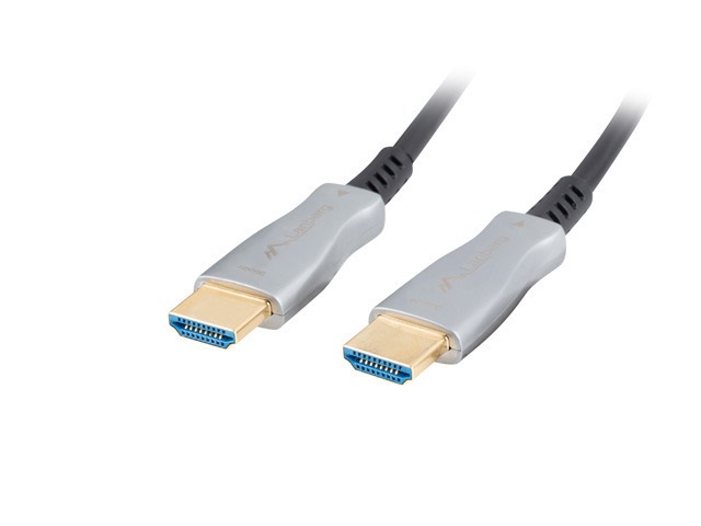 Lanberg Cavo HDMI 4K 50m Alta Velocità con Ethernet - Argento e Nero