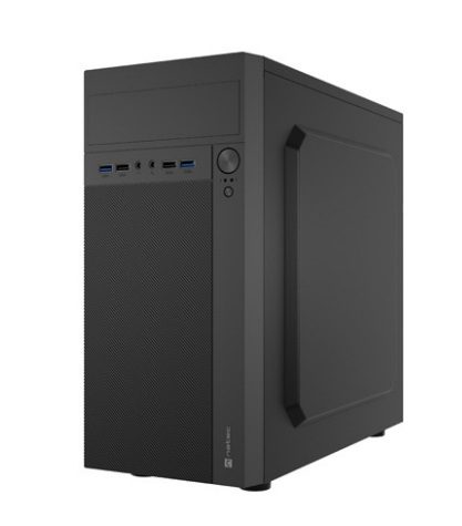 NATEC Helix NPC-2038 Micro Tower Case Nero - Compatibile con microATX e Mini-ITX, in Acrilonitrile butadiene stirene e Metallo