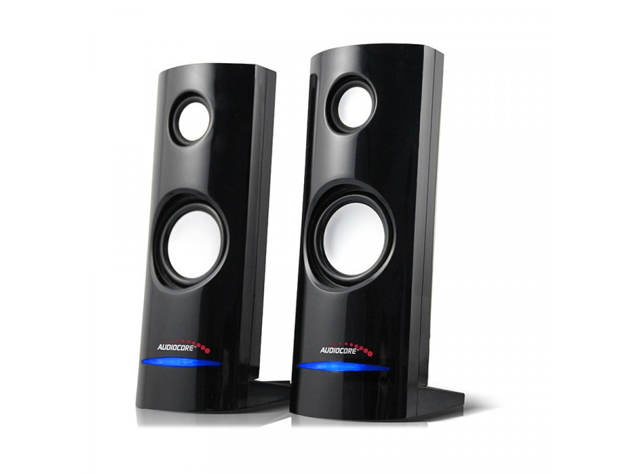 Audiocore AC860 Altoparlanti Stereo 2-vie Cablati 4 W Nero con Controllo Volume