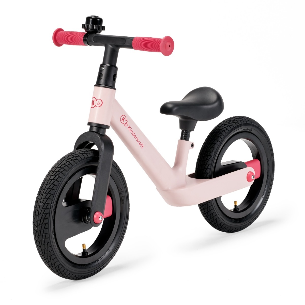 Kinderkraft GOSWIFT Bicicletta Senza Pedali per Bambini 3-5 Anni, 12 Pollici, Ultraleggera, Sella Regolabile, Rosa