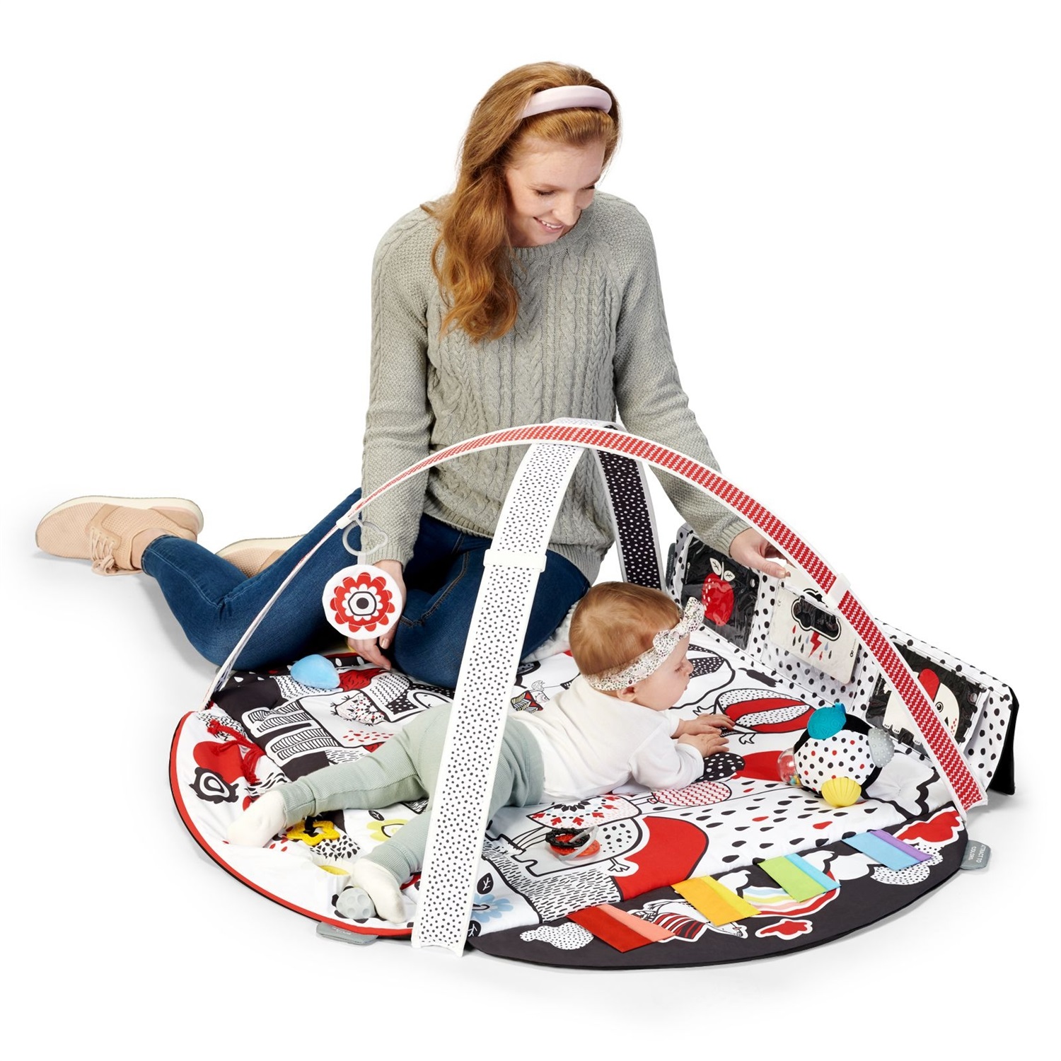 Kinderkraft Palestrina Interattiva 4SMART - Tappetino Sensoriale Multicolore per Neonati, in Poliestere Non Tossico con 4 Zone per Sviluppo Sensoriale
