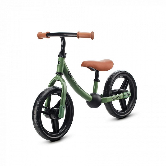 Kinderkraft 2WAY NEXT Bicicletta Senza Pedali Verde - 12 Pollici, Design Sportivo, Regolazione Sella, Bloccasterzo, Montaggio Facile