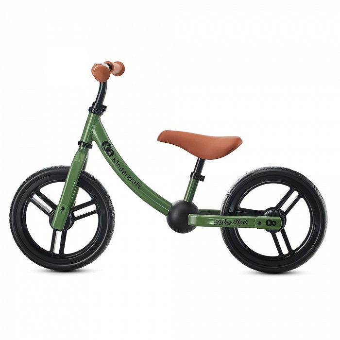 Kinderkraft 2WAY NEXT Bicicletta Senza Pedali Verde - 12 Pollici, Design Sportivo, Regolazione Sella, Bloccasterzo, Montaggio Facile