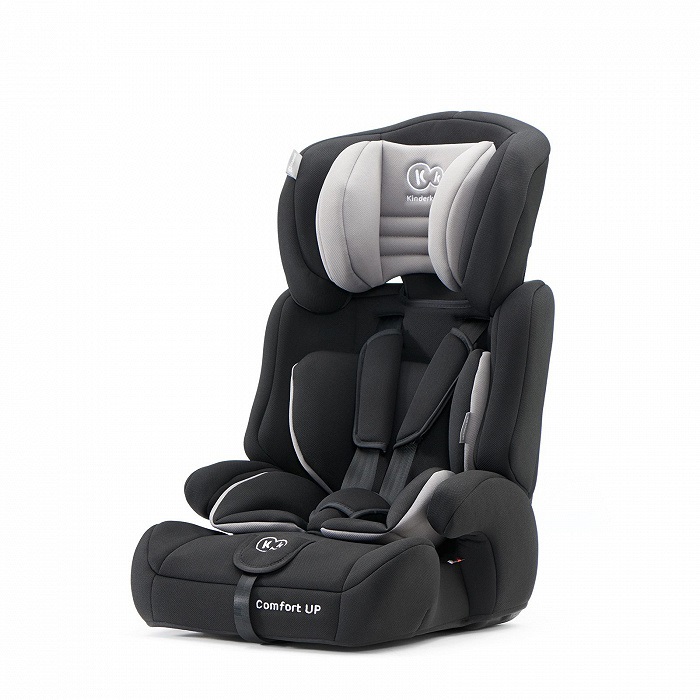 Kinderkraft COMFORT UP I-SIZE Seggiolino Auto 76-150 cm, 9-36 kg, Poggiatesta Regolabile a 11 Livelli, Seduta Spaziosa, Cinture di Sicurezza, Inserto Modulare, Gruppo 1/2/3, Nero